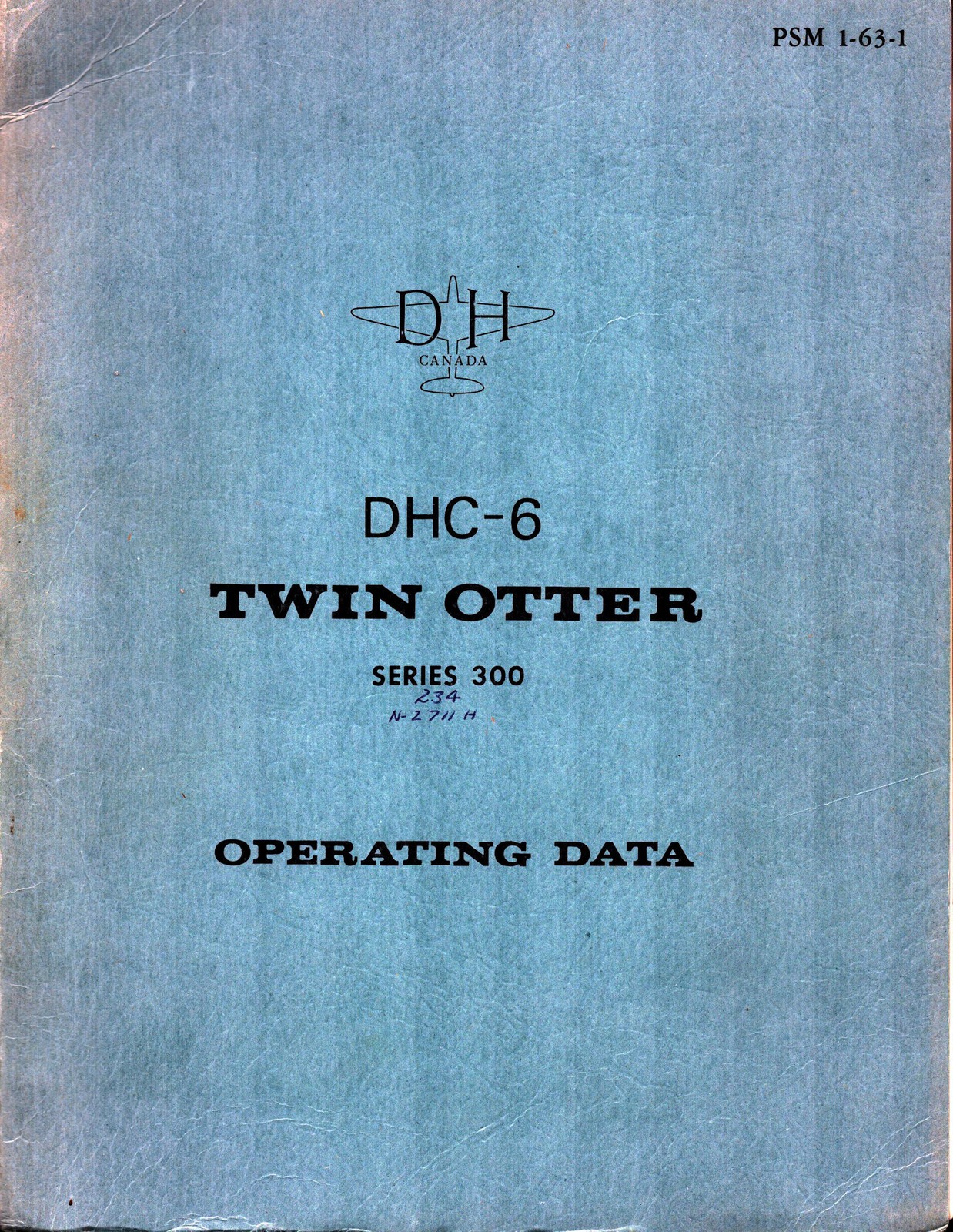 de HAVILLAND CANADA DHC-6 TWIN OTTER (Series 300) OPERATING DATA (1971) PSM 1-63