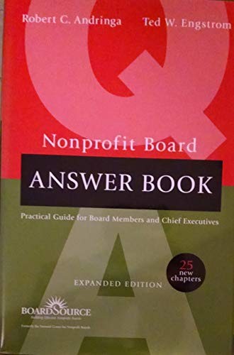 Nonprofit Board Answer Book: Practi…, Andringa, Rober