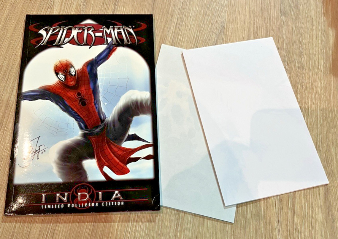 Spider-man: India Collector edtion #1 Cover Signed Jeevan Kang 2005 & 2 Posters!