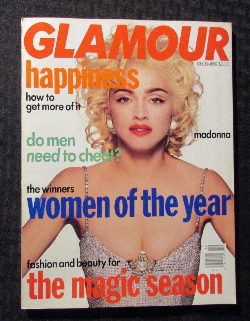 1990 Dec GLAMOUR Magazine FN+ 6.5 MADONNA Cover