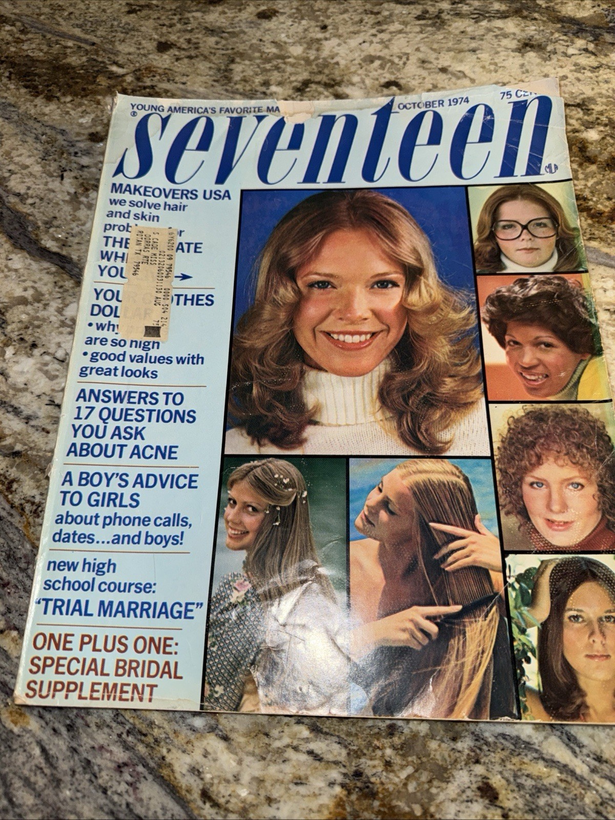 Vtg Seventeen Oct 1974 Special Newlywed Supplement 75 Cents 216 Pages