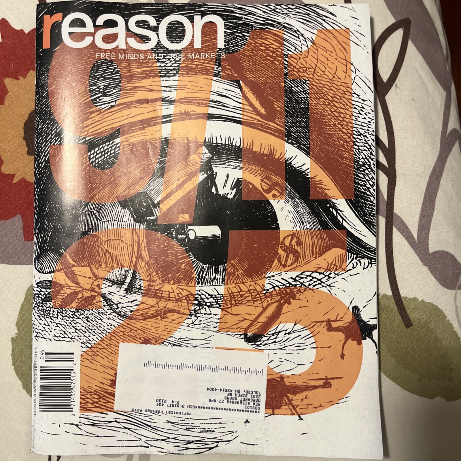 Reason Magazine June/Aug 2026: A Pointless War Lot 2 unread see pics for issues