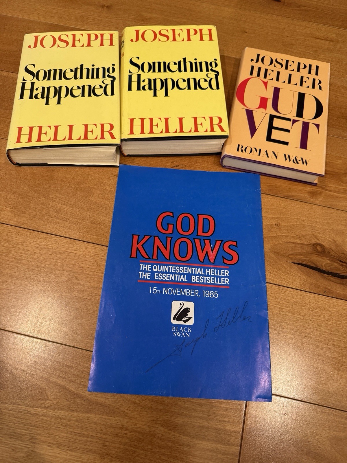 Joseph Heller Signed Book Lot Catch-22 Author Something Happened Good as Gold