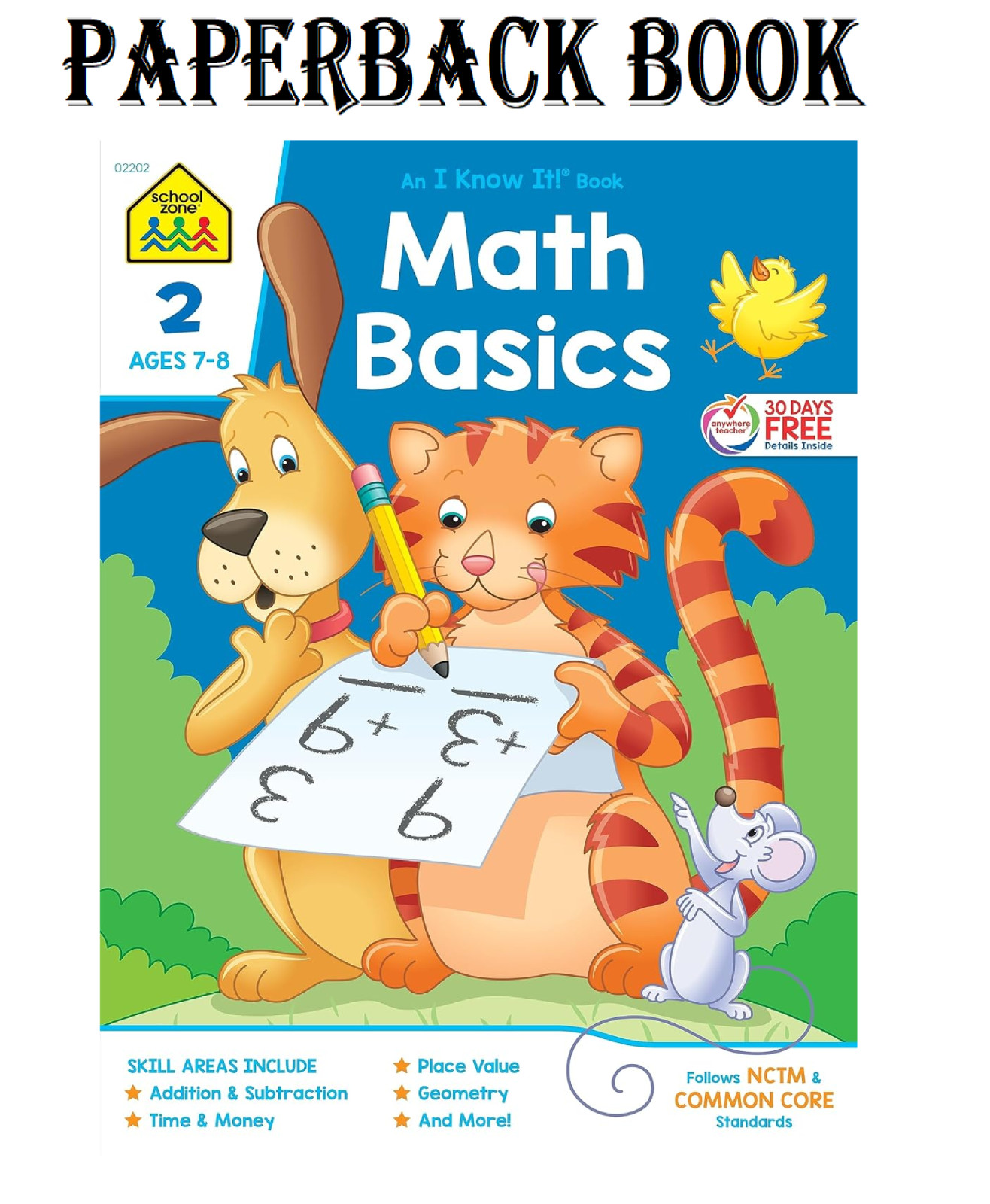 School Zone – Math Basics 2 Workbook – 64 Pages, Ages 7 to 8, 2nd Grade….