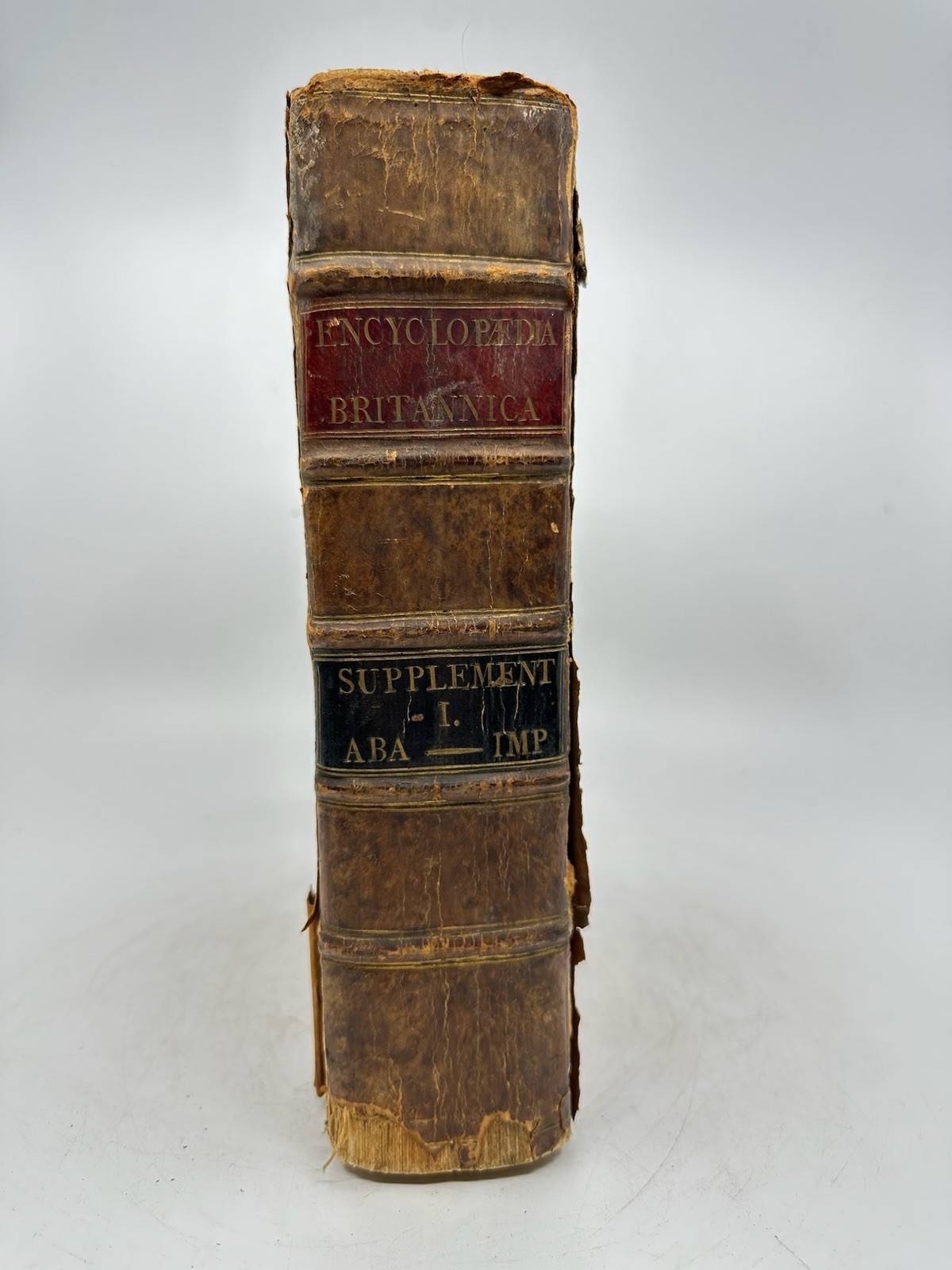 1801 Encyclopaedia Britannica Supplement Vol I | Gleig | Leather | ABA–IMP