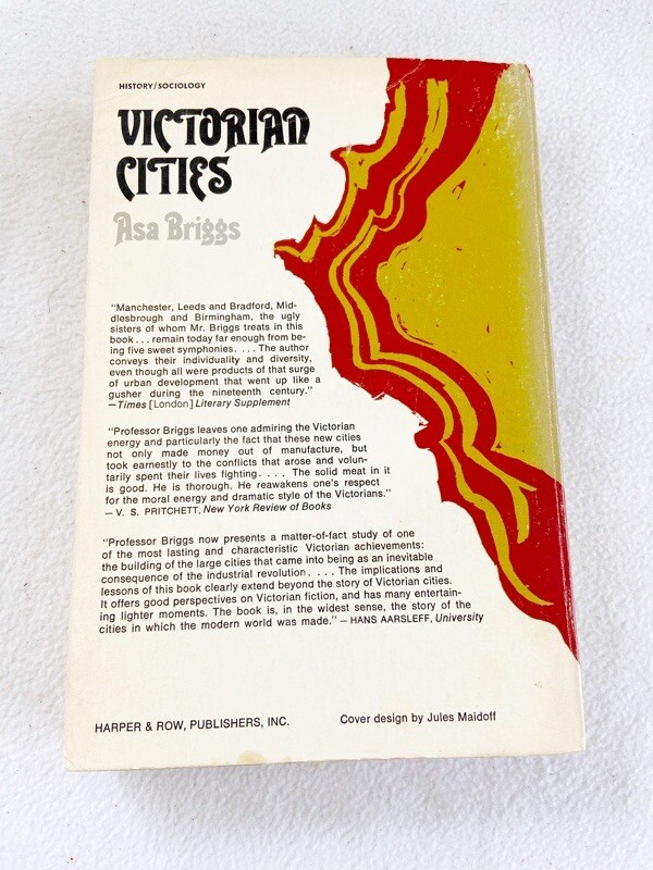 Victorian Cities. Asa Briggs 1970 History of Urban Planning 19th PB