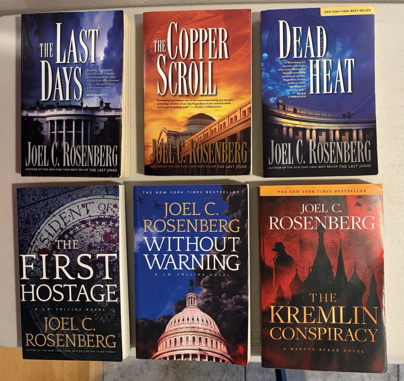 Lot 6 Joel C Rosenberg Political Military Thrillers Hostage/Days/Warning/Kremlin