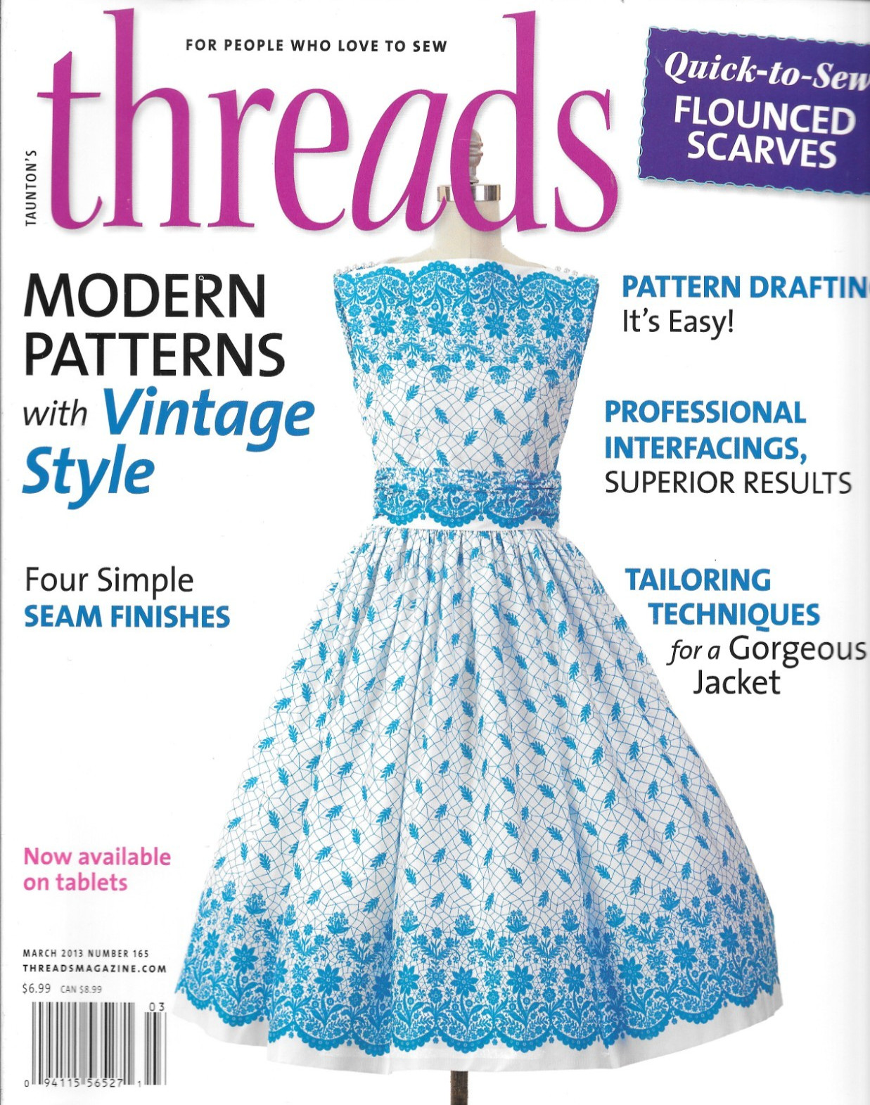 Threads Sewing Magazine # 165 March 2013 – Tailoring Techniques – 92 Pages
