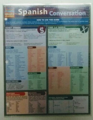 Spanish Conversation Laminate Reference Chart. Nibbe, Dale A. and Liliane Arnet: