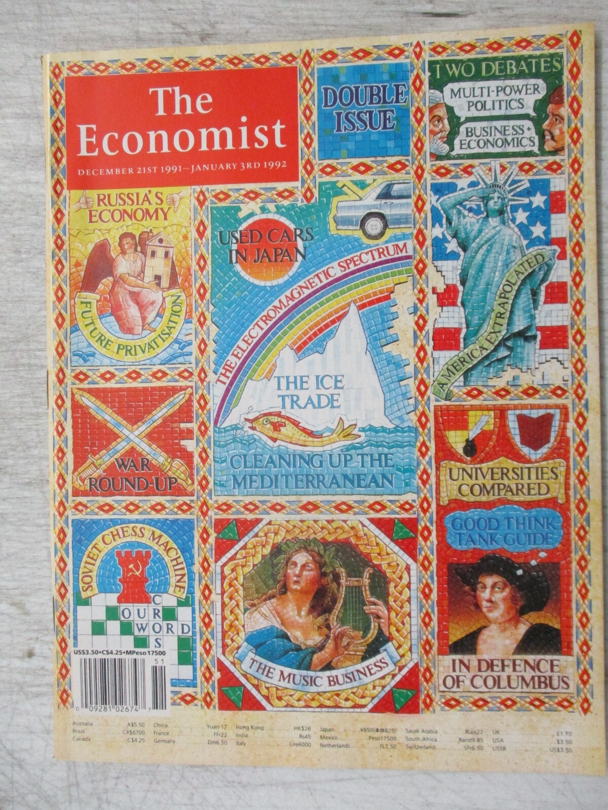THE ECONOMIST MAGAZINE DEC 1991 JAN 3, 1992 CLEANING THE MEDITERRANEAN RUSSIA