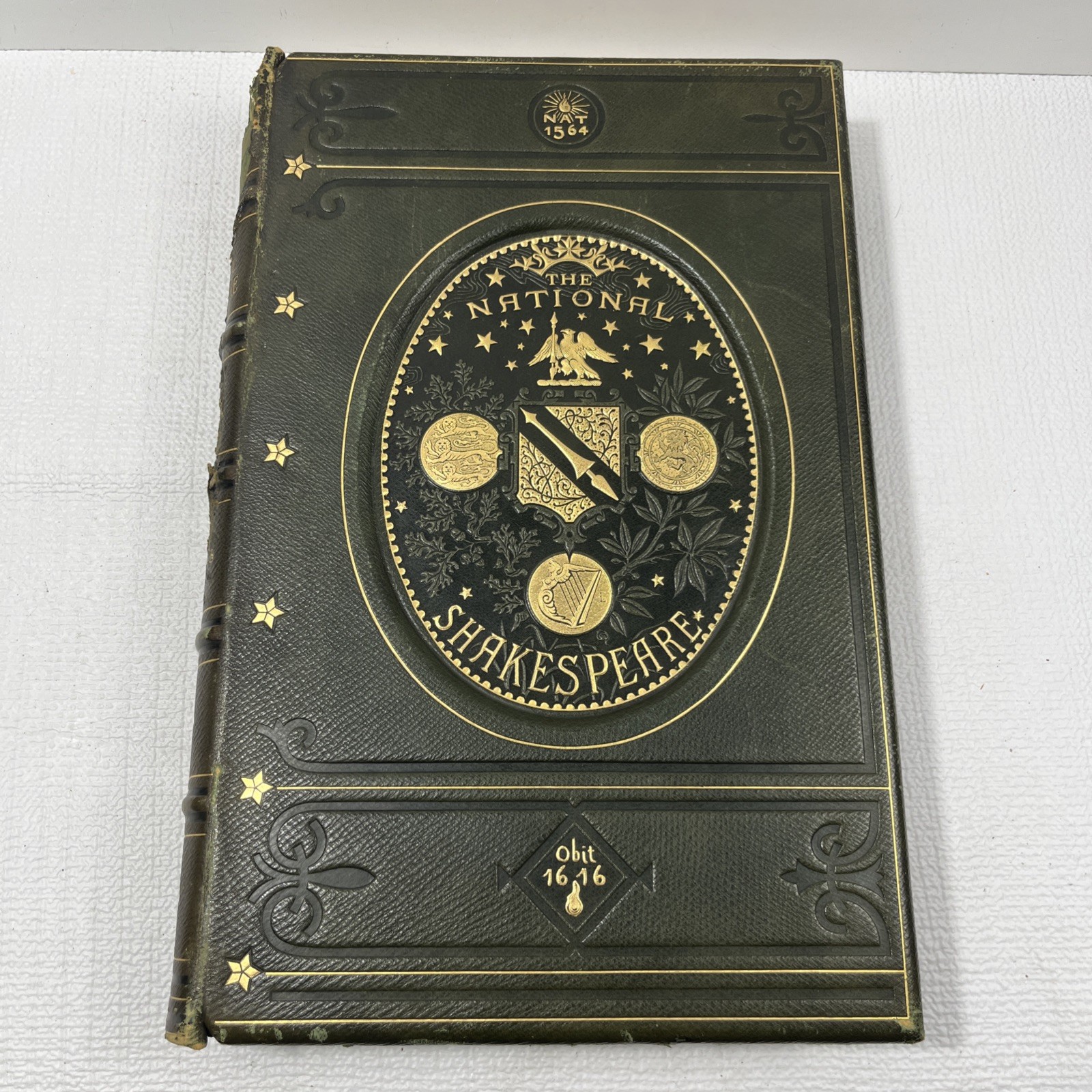 1888 The National Shakespeare Large Format Leather Bound illustrated 3 vols