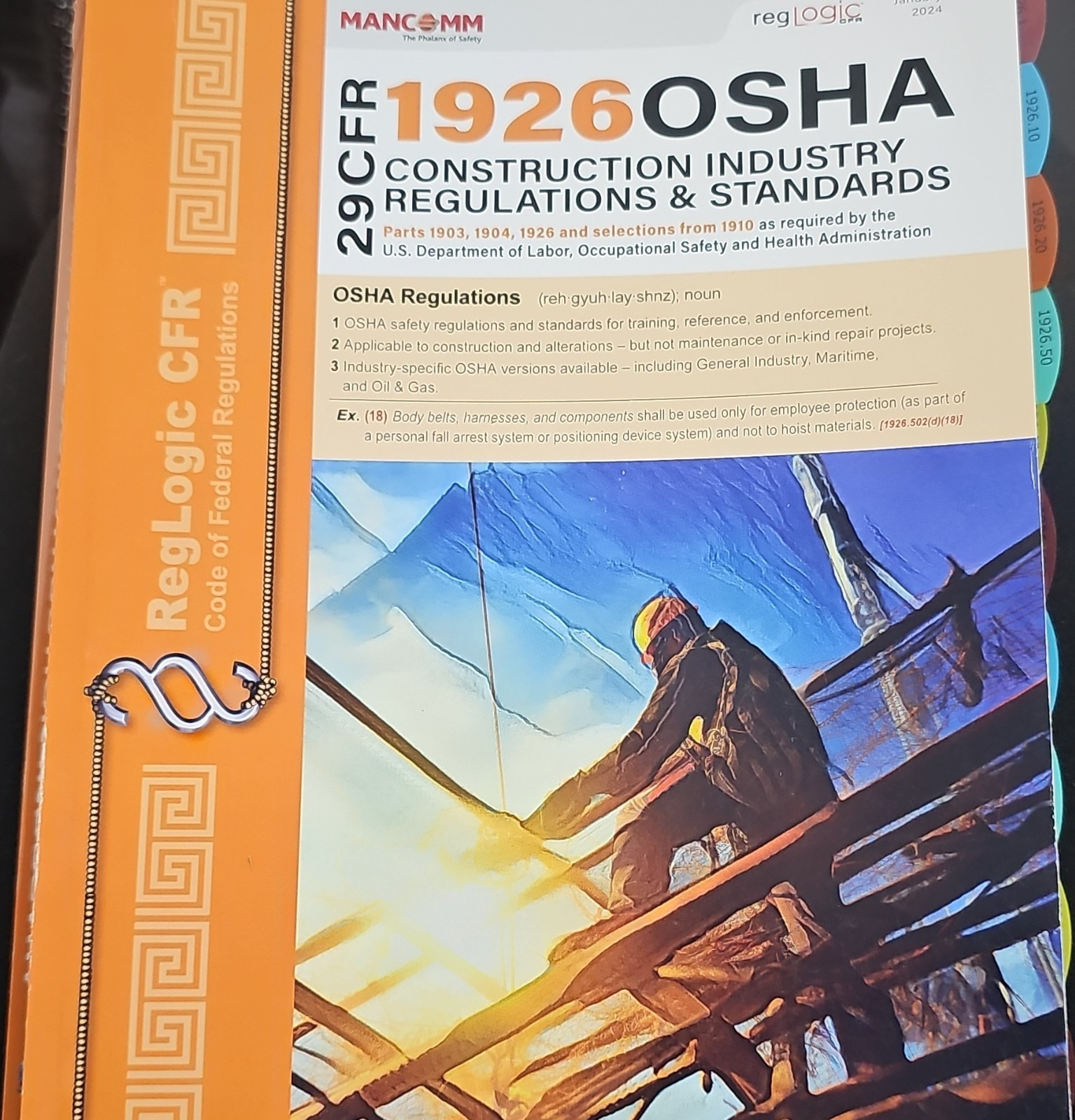 Mancomm 29 CFR 1926 OSHA Construction Industry Regulations 2024, Tabbed