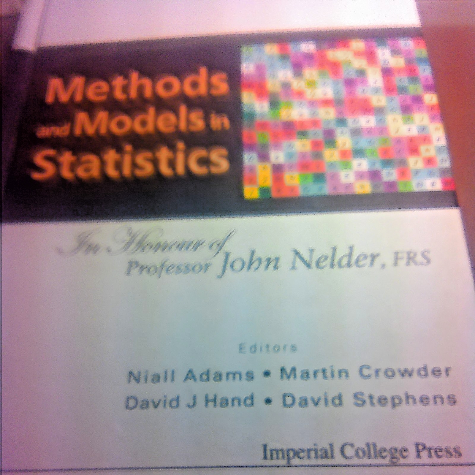 METHODS & MODELS IN STATISTICS: Imperial College BRAND NEW HB See My 24 Photos!