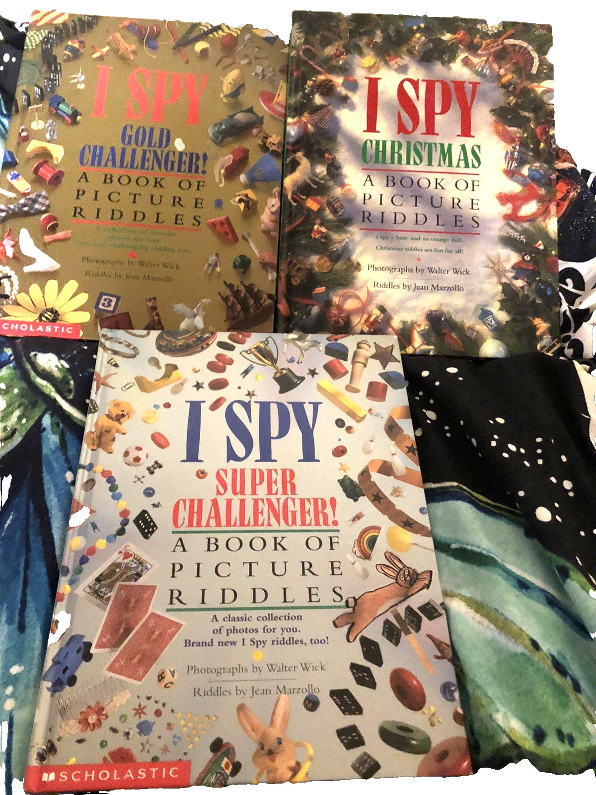 Lot of 3 I Spy Books Christmas I Spy Gold Challenge I Spy Super Challenge HC
