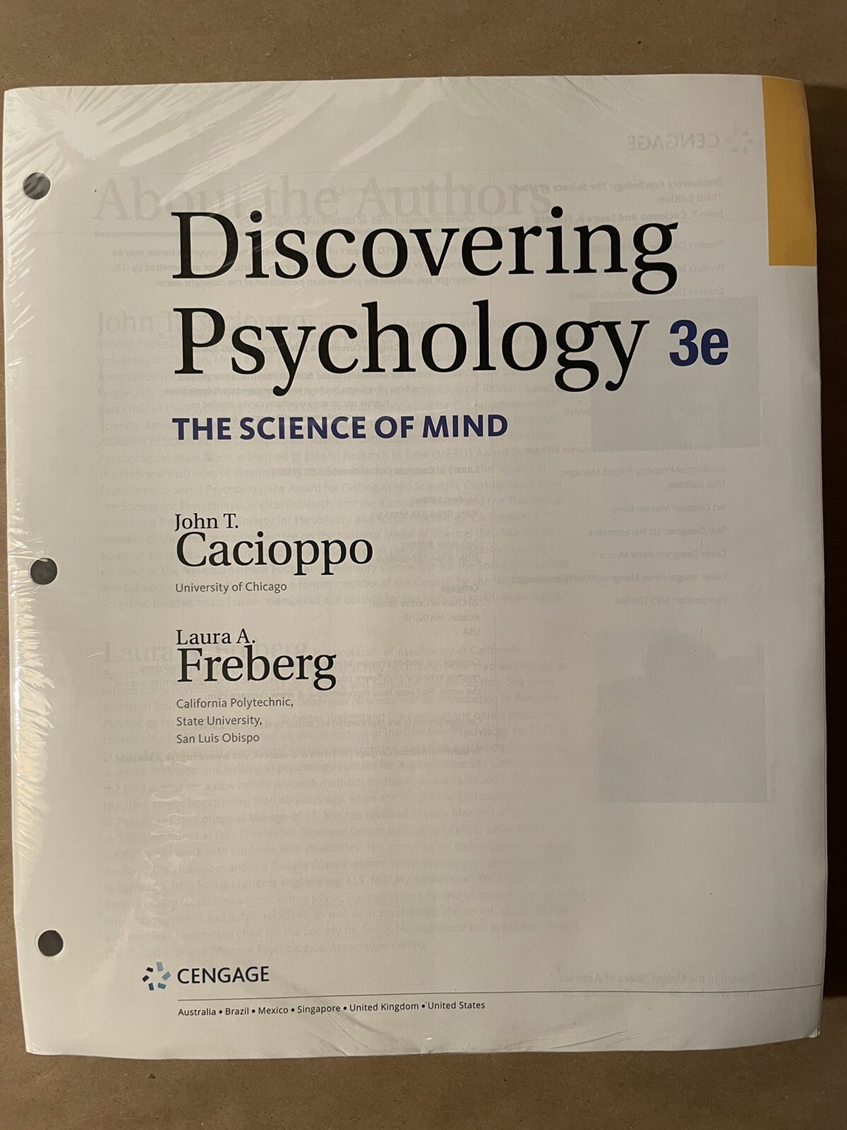 Previous Edition- SAVE! Discovering Psychology 3E- Use instead of 9780357363232