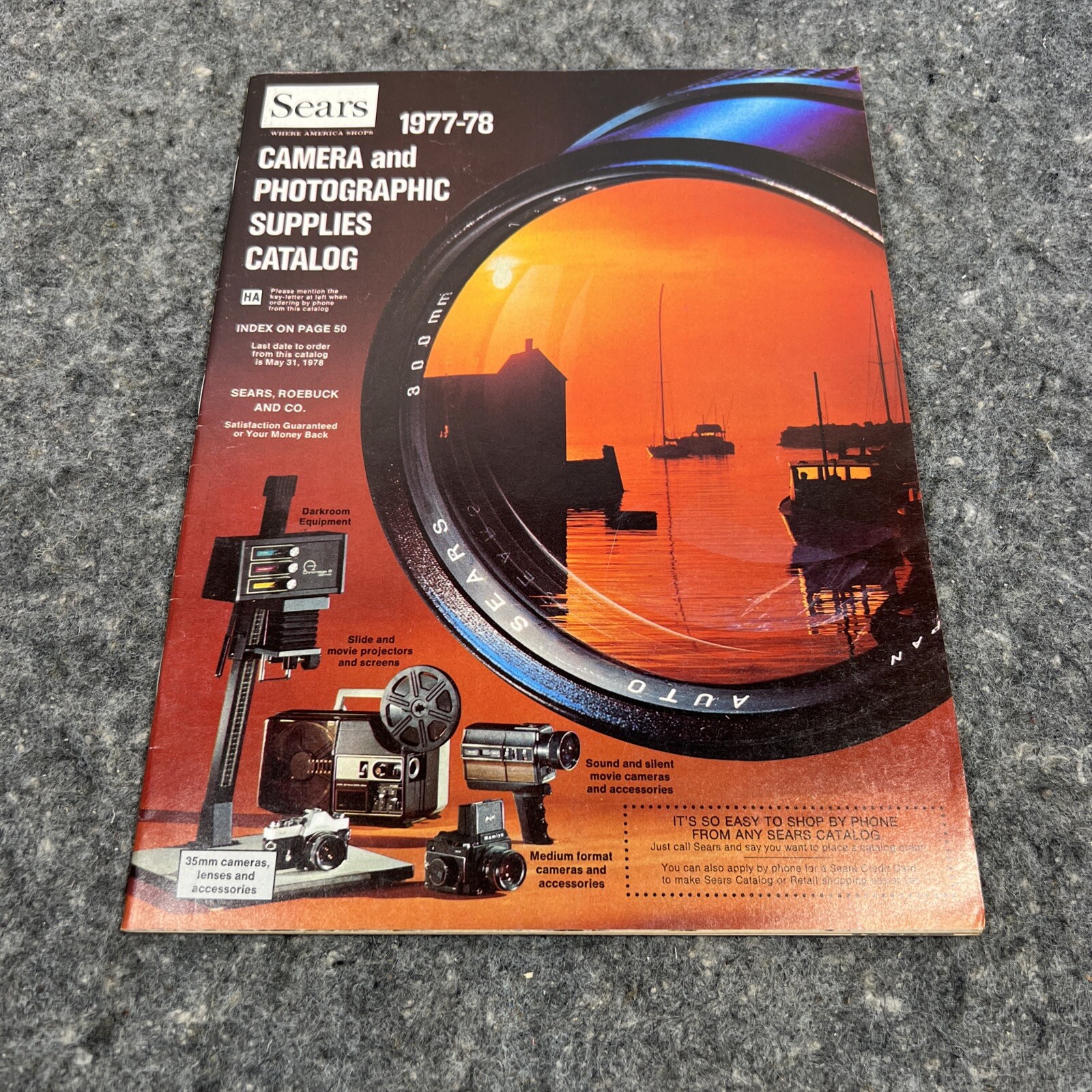 Vintage Sears Catalog 1977-78 Camera & Photographic Supplies Catalog