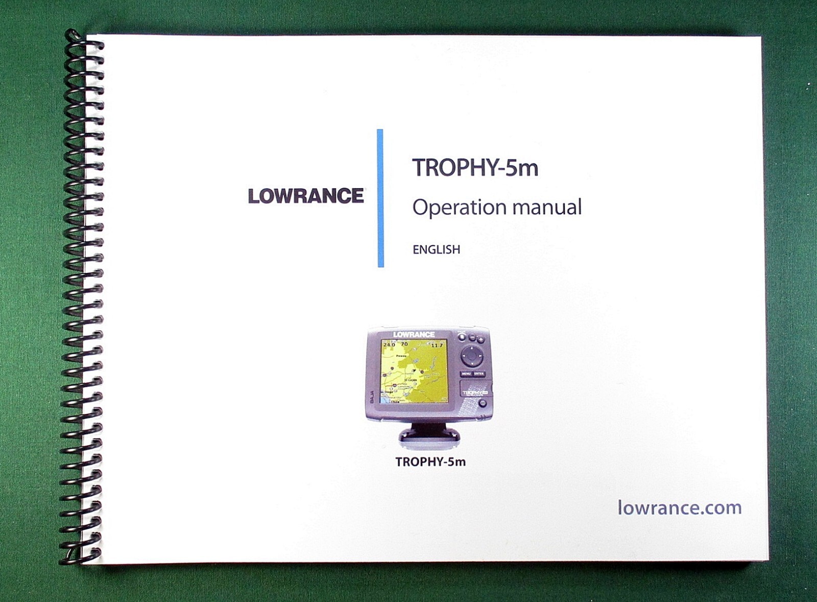 Lowrance Trophy-5m Instruction Manual: Full Color 38 Pages & Protective Covers