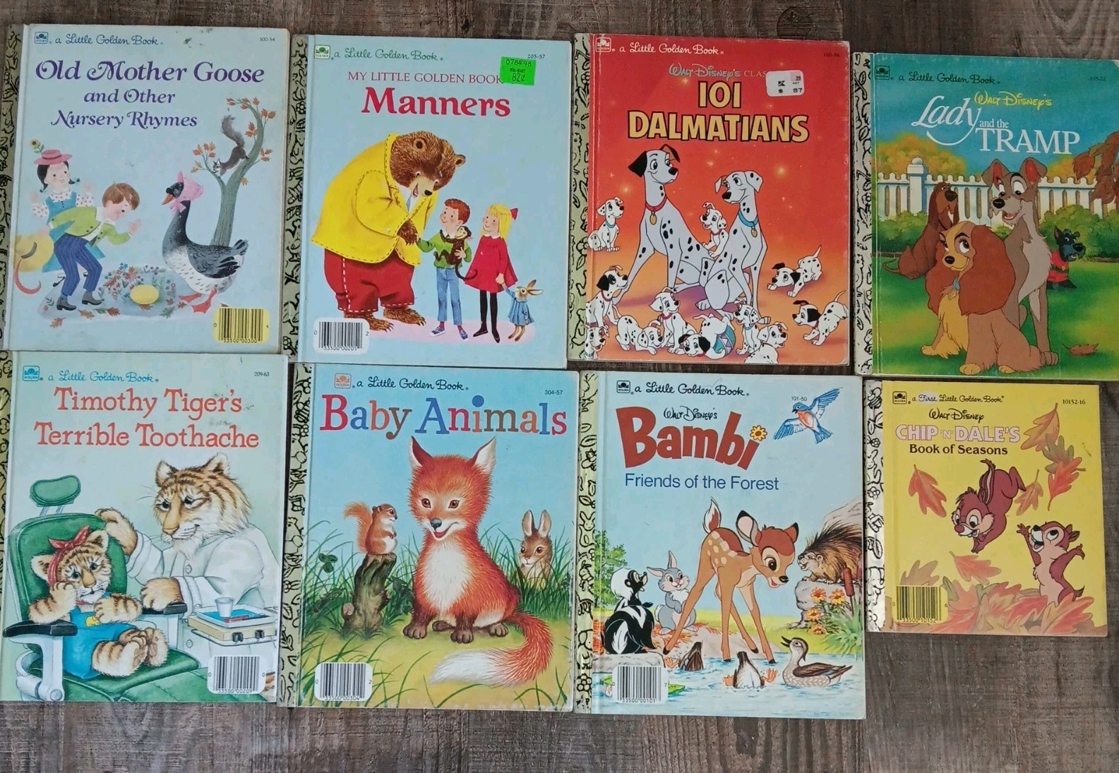 Little Golden Books Vintage Lot Of 8