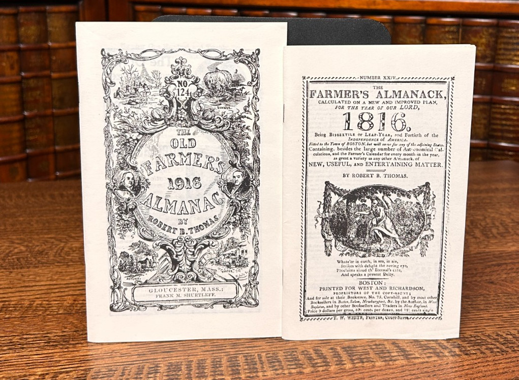 The Farmer’s Almanack, 1816 and 1916, Facsimile Reprints, lot of 2 softcover