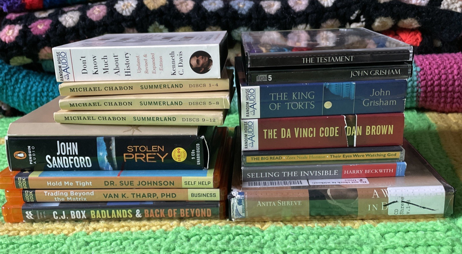 Lot 13 Audiobooks CD Grisham Dan Brown Sandford Chabon CJ Box Sue Johnson + More