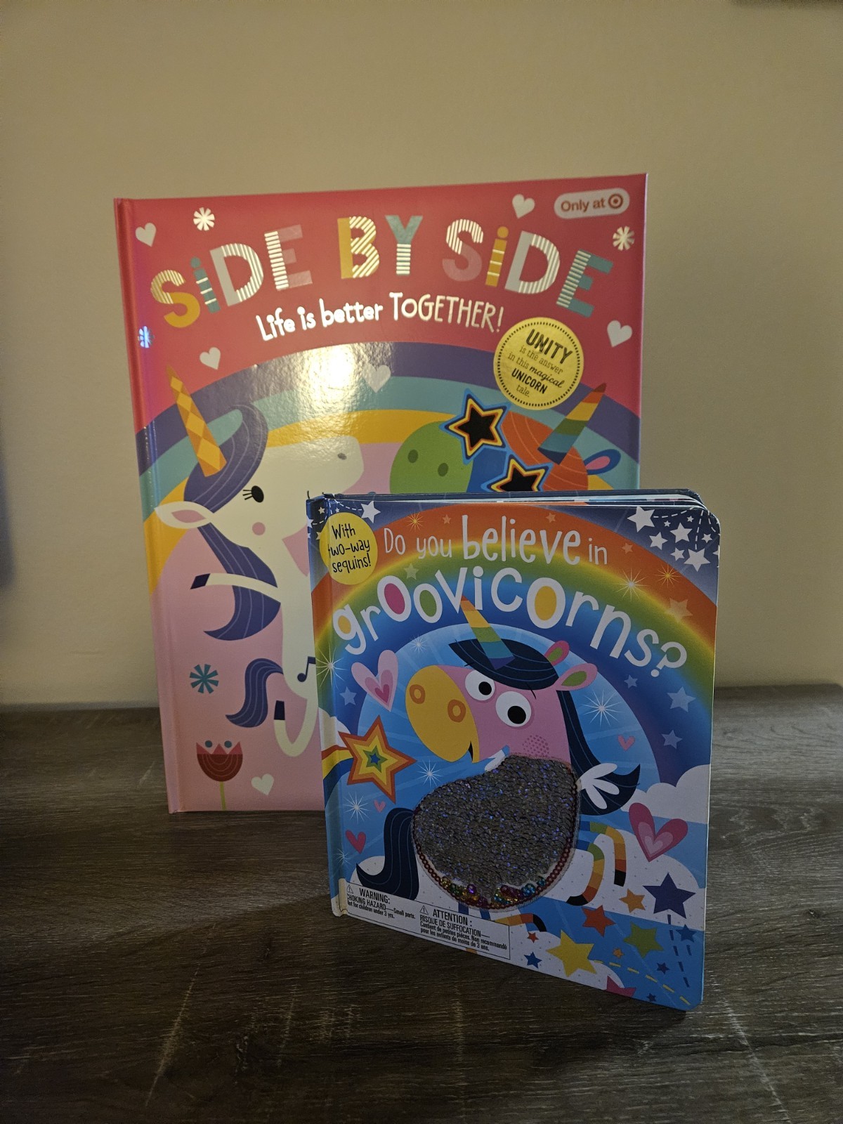 Make Believe Ideas Side by Side & Groovicorns Hardcover, Illustrated, Unicorns