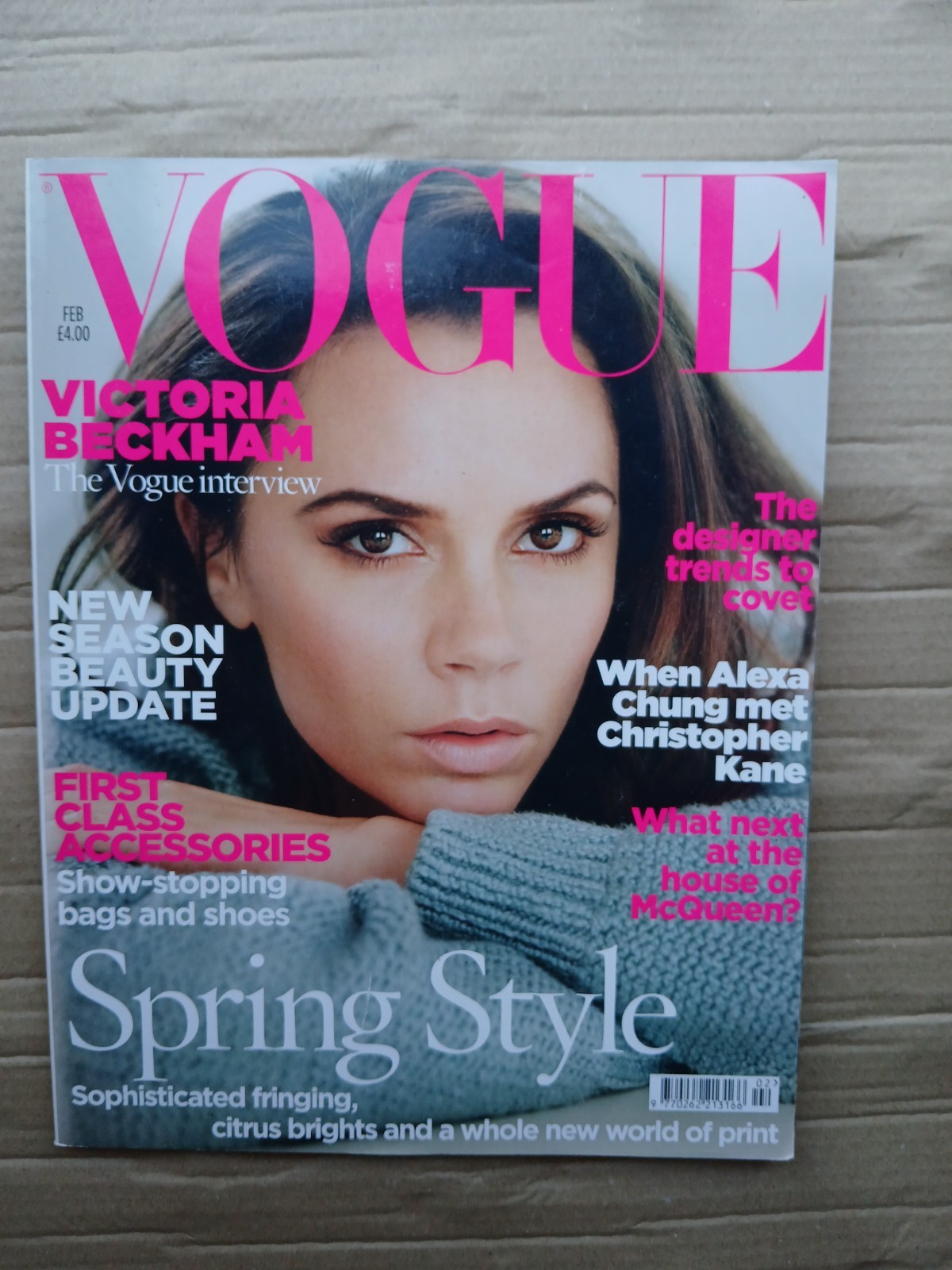 Vogue Magazine Uk February 2011 Victoria Beckham Cover Spring Style # 84