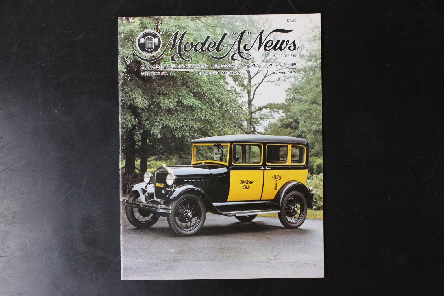 Model A News July Aug 1974 1929 Ford Yellow Cab Car Magazine
