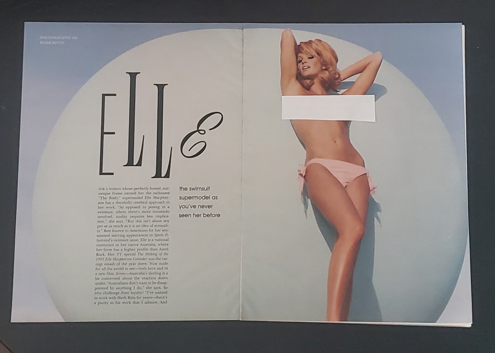 Playboy PICTORIAL ONLY – Supermodel ELLE MCPHERSON May, 1994 10 Pages