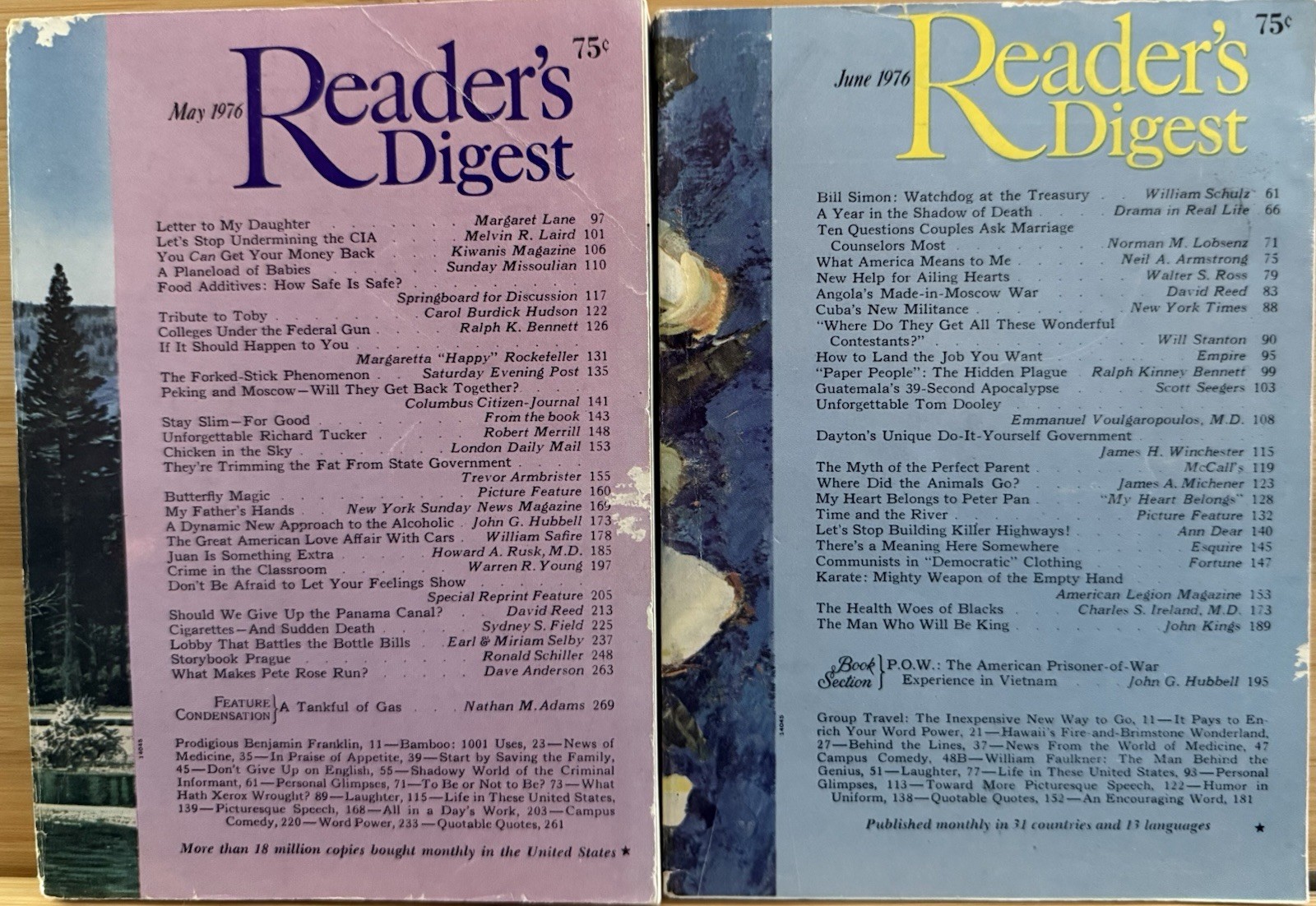 1976 May June READER’S DIGEST MAGAZINE Vintage Retro Timeless Short Stories