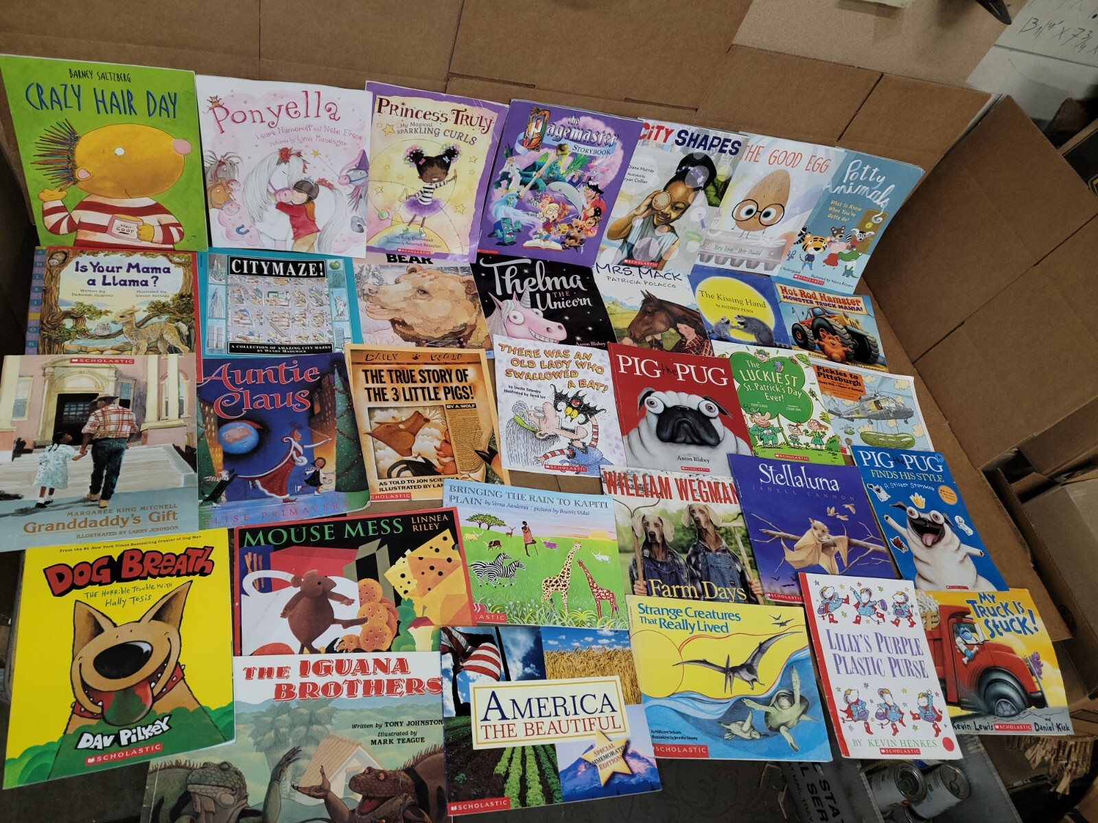 Lot of 10 Scholastic MIX Classroom Teacher Reading Large Kids RANDOM Books K-5