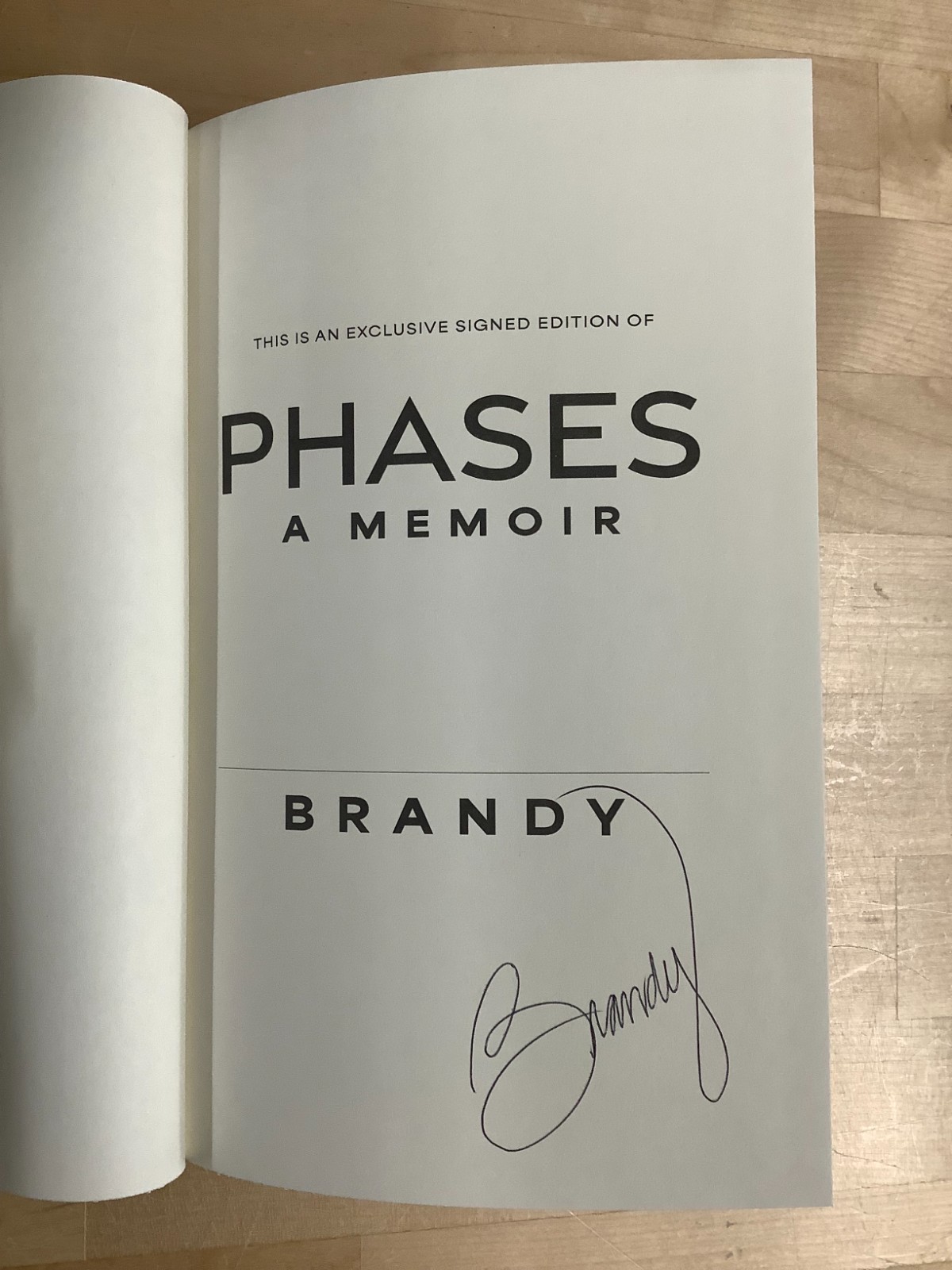 Phases by Brandy (2026 Hardcover) SIGNED FIRST EDITION
