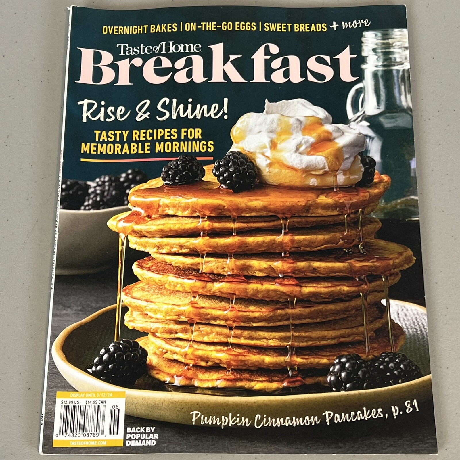 Taste Of Home Breakfast Rise & Shine Recipes Magazine Issue New