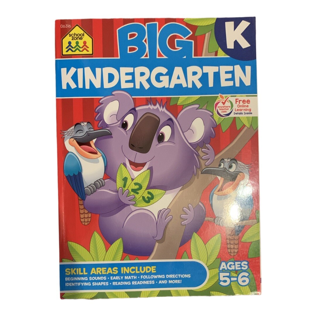 BIG Kindergarten Workbook – Perfect Paperback By School Zone Staff – VERY GOOD