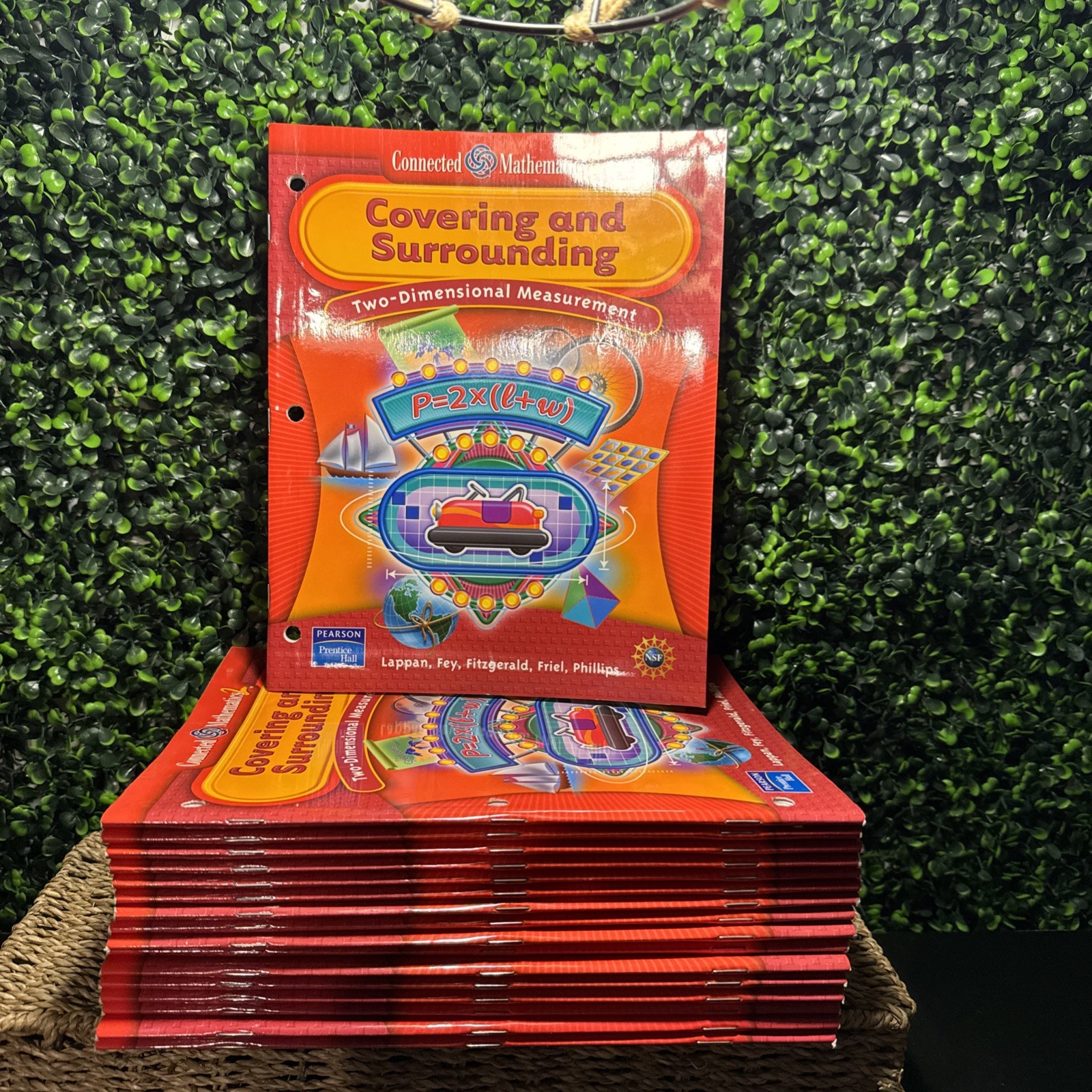 CONNECTED MATHEMATICS COVERING AND SURROUNDING STUDENT By Prentice Hall BNEW!