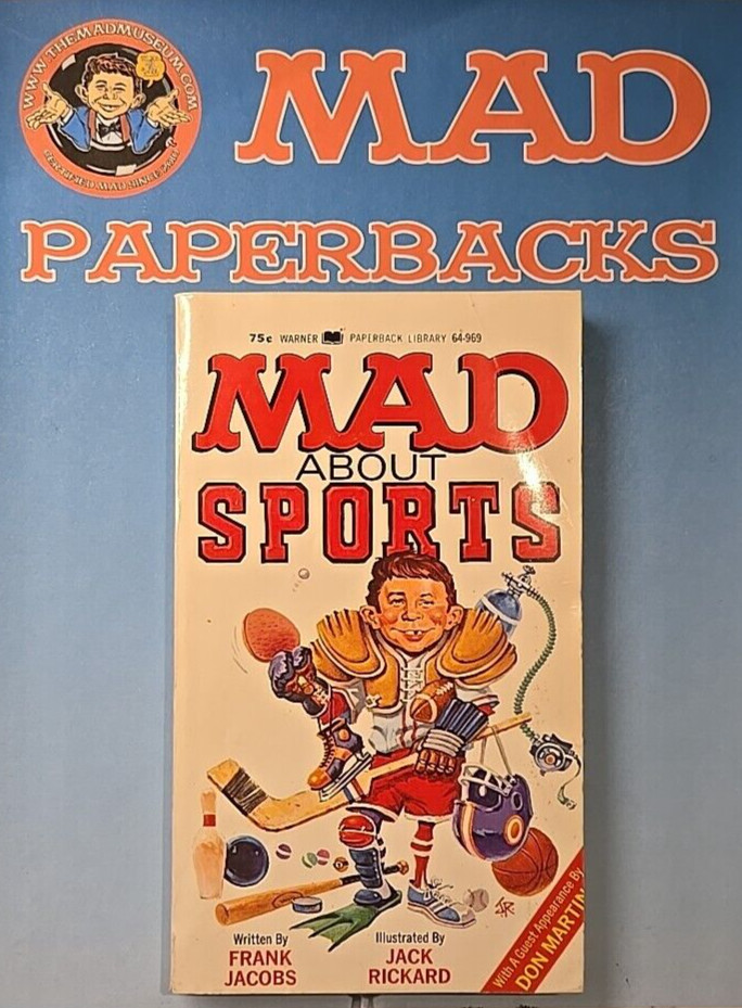 MAD Magazine Paperback Book: MAD ABOUT SPORTS 1972 Warner 1st Print VGFN