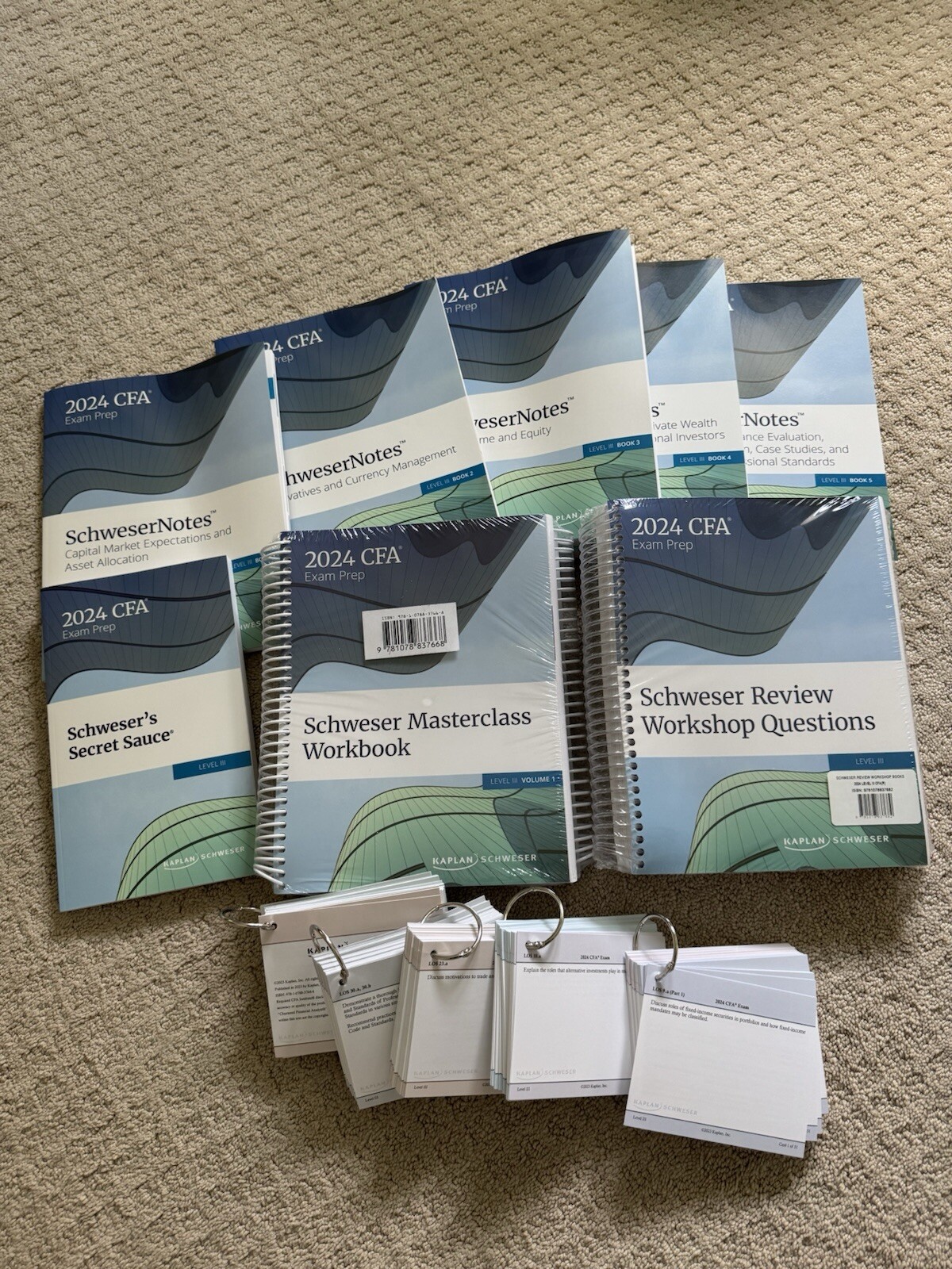2024 Kaplan Schweser Notes FULL SET. LIKE NEW.