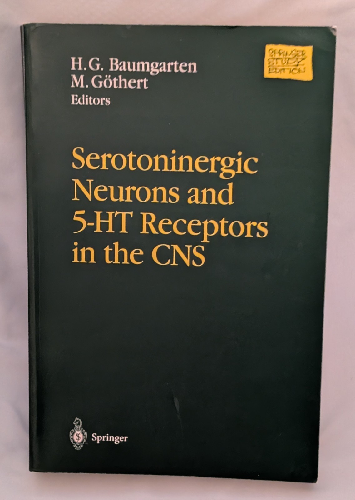 Serotoninergic Neurons and 5-HT Receptors in the CNS By H G Baumgarten – NEW