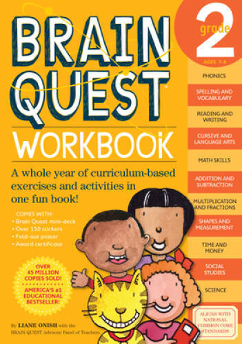 Brain Quest Workbook, Grade 2 – Paperback By Liane Onish – ACCEPTABLE