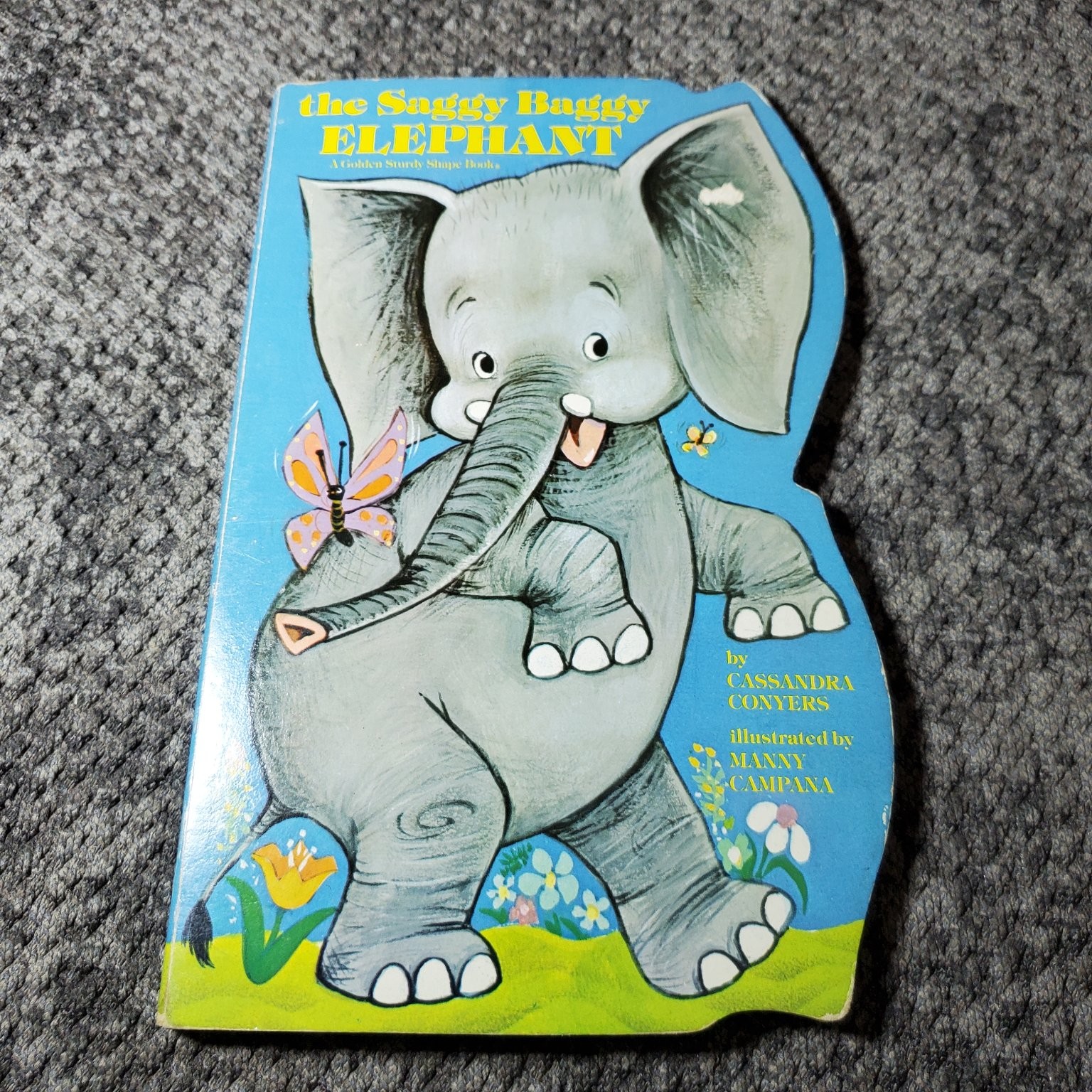 The Saggy Baggy Elephant Cassandra Conyers 1982 Golden Shape Book Golden Press