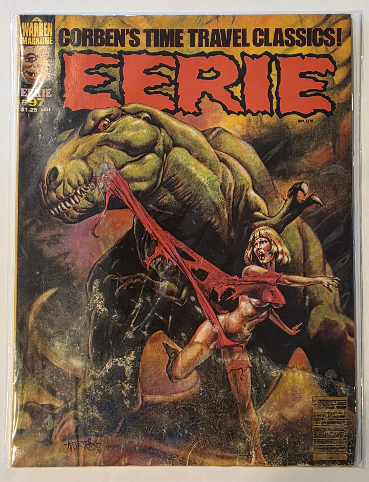 Magazine Eerie #97 Corben’s Time Travel Classics Nov 1978 Low Grade Water Damage