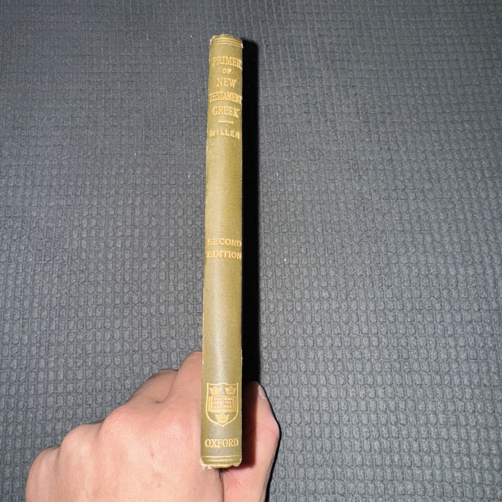 A Greek Testament Primer by Rev Edward Miller 1893 Easy Grammar & Reading Book