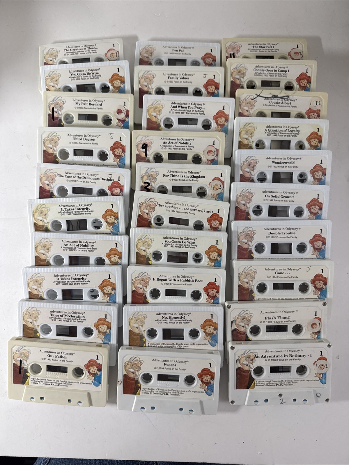 Vintage Adventures In Odyssey, Cassette Tapes, Huge Lot, 60 Episodes!