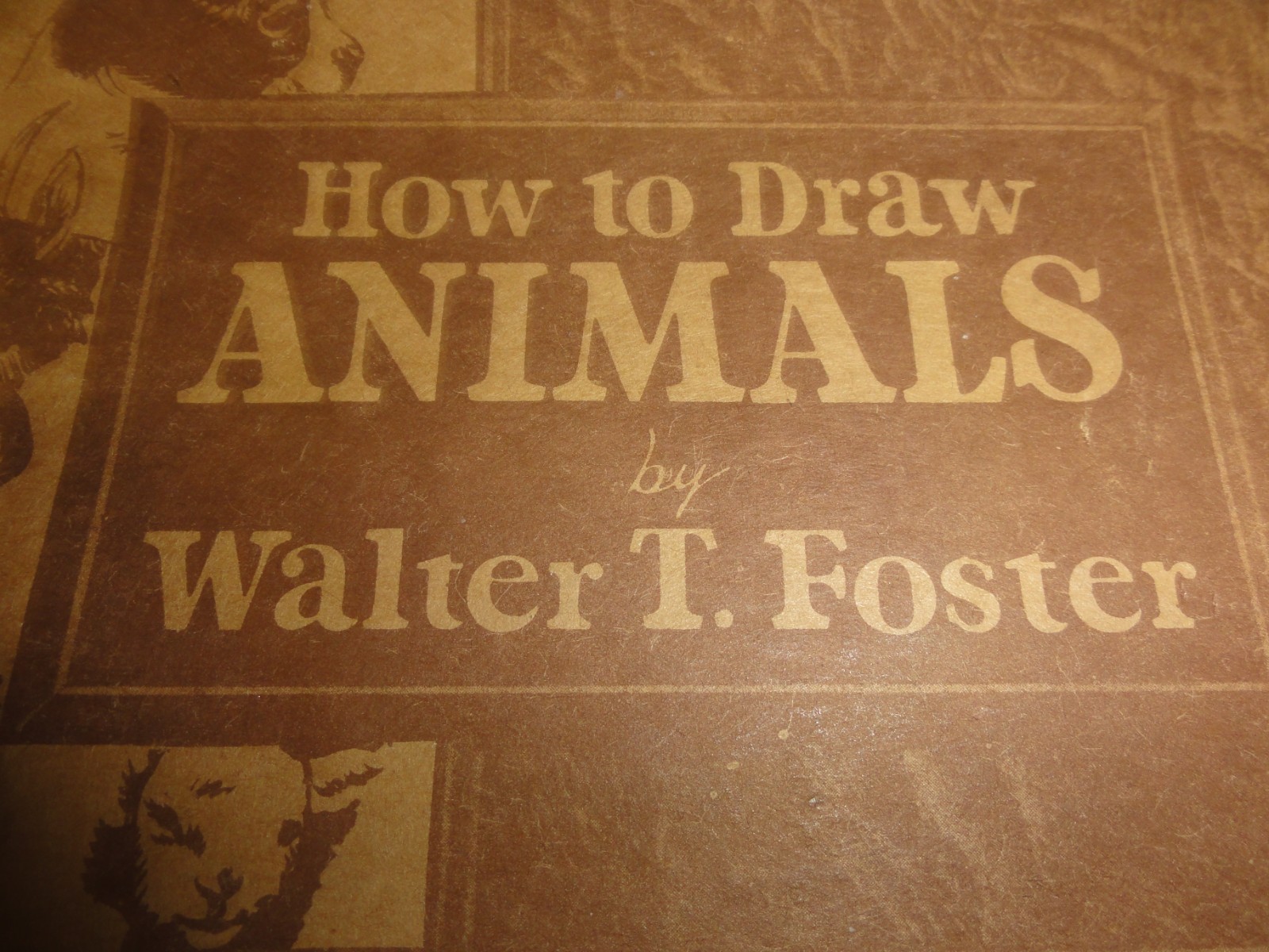 VERY OLD “HOW TO DRAW ANIMALS” BY WALTER T FOSTER, CIRCA UNKNOWN!