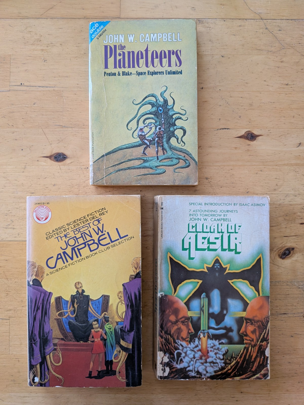 3x JOHN W. CAMPBELL PB lot – Best Of (W/ Who Goes There) Cloak Aesir, Planeteers