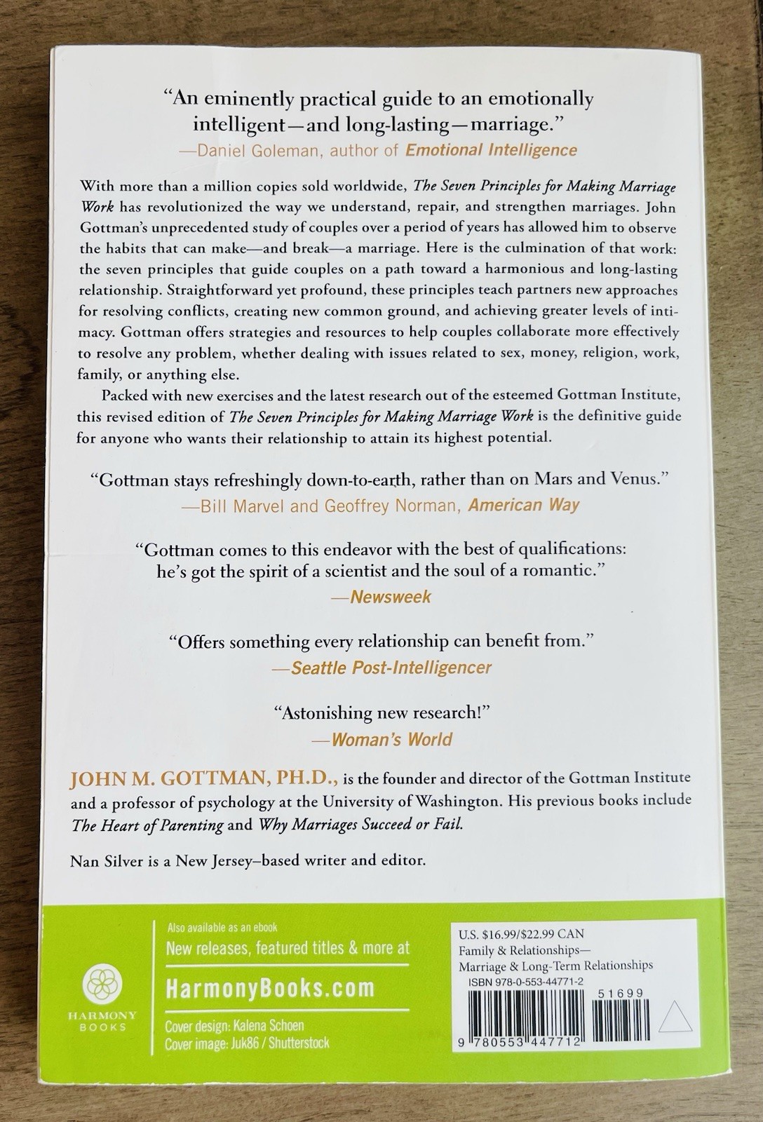 The Seven Principles for Making Marriage Work Gottman Silver Paperback Guide