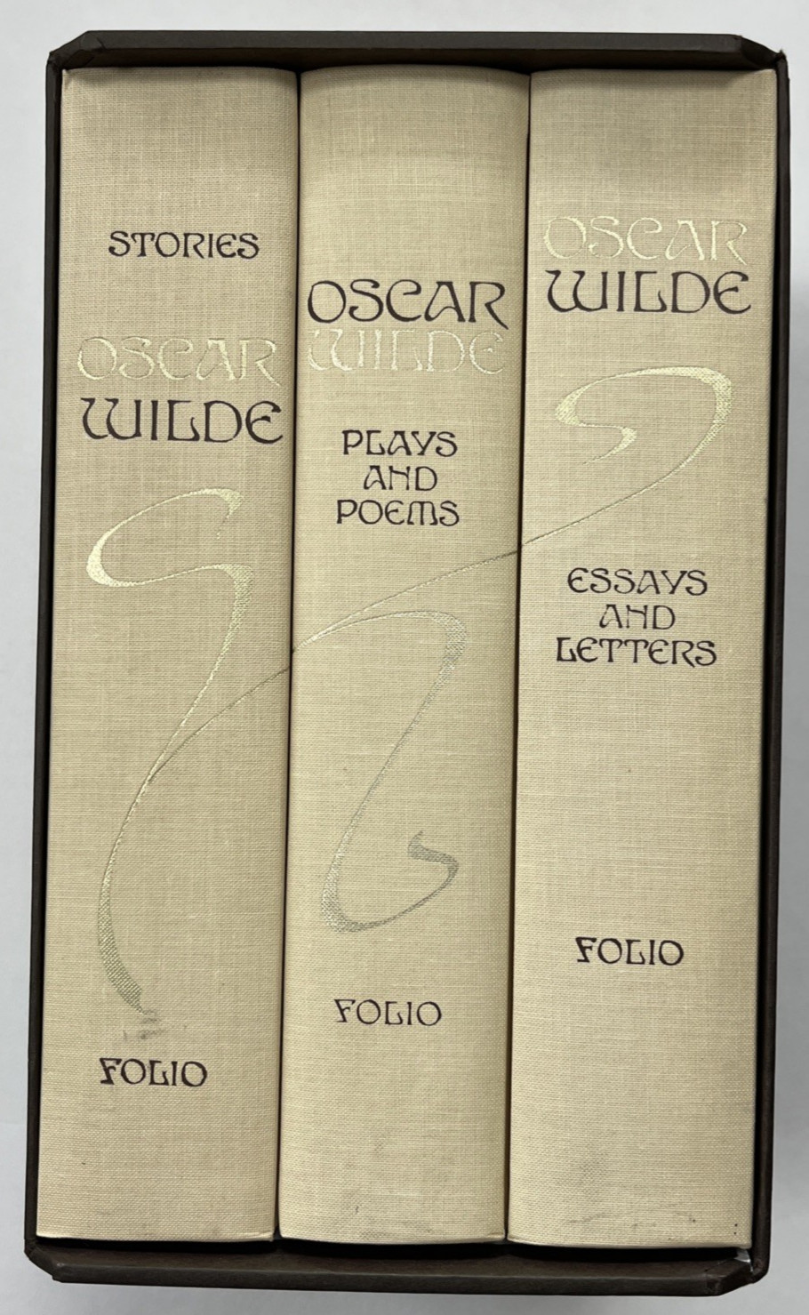 Oscar Wilde 3 Vol Set Stories, Plays, Poems, Essays, Letters, Folio Society 1993
