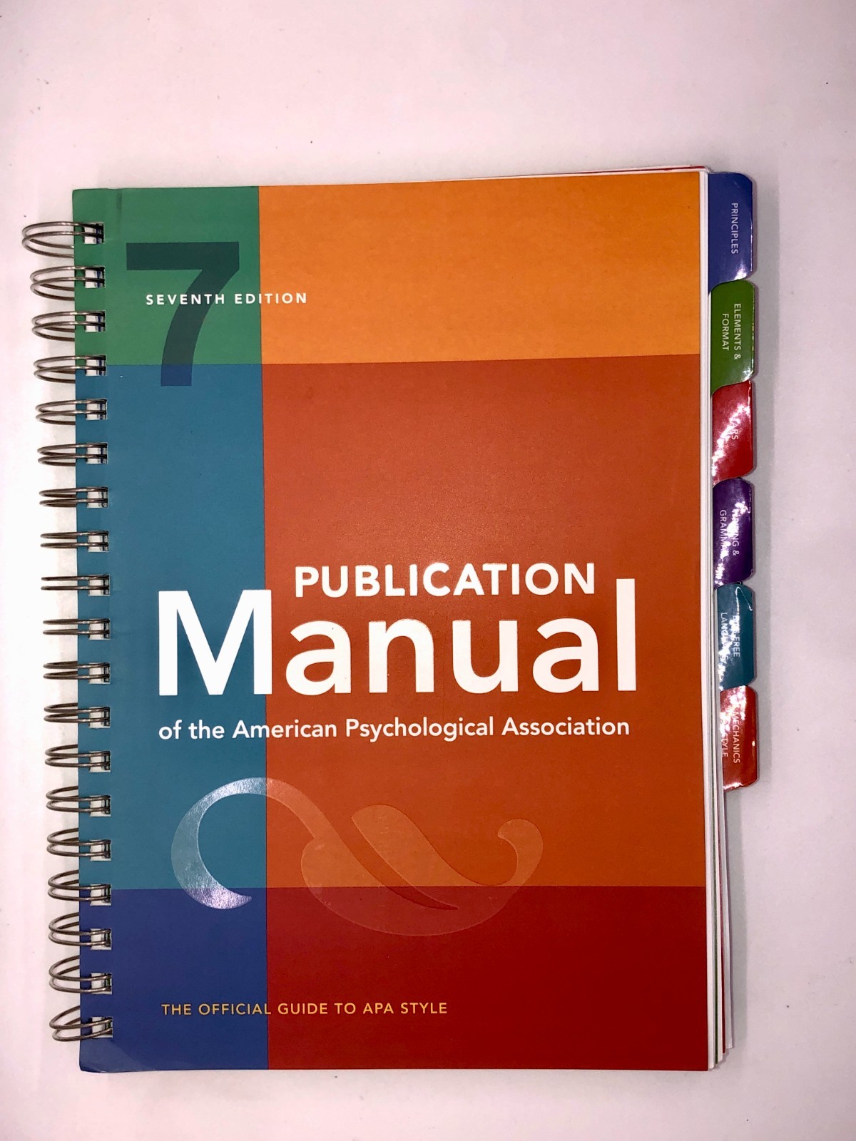 Publication Manual of the American Psychological Association Seventh 7th Edition
