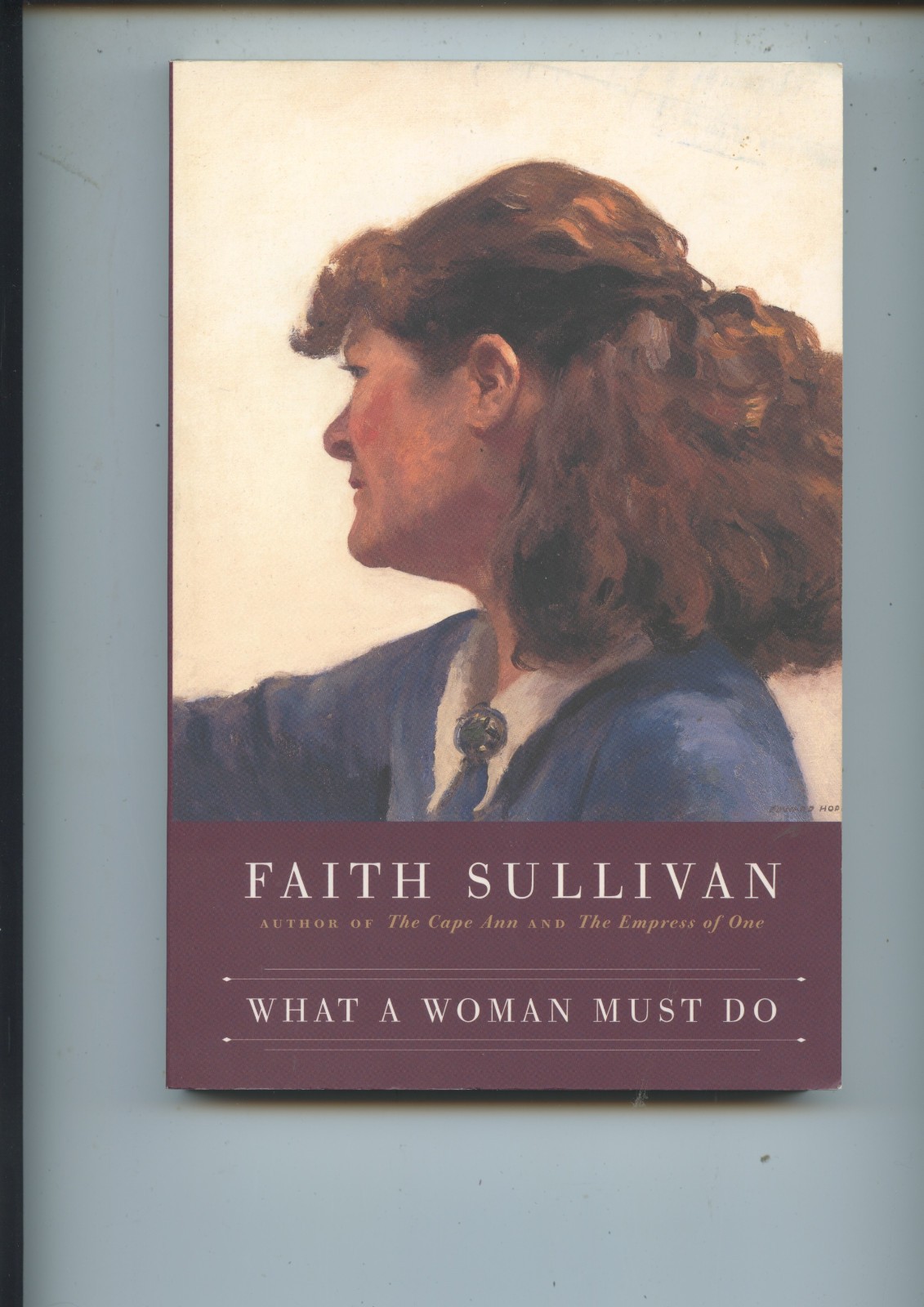 SIGNED “WHAT A WOMAN MUST DO” NOVEL BY FAITH SULLIVAN (210 PAGES, VERY NICE)