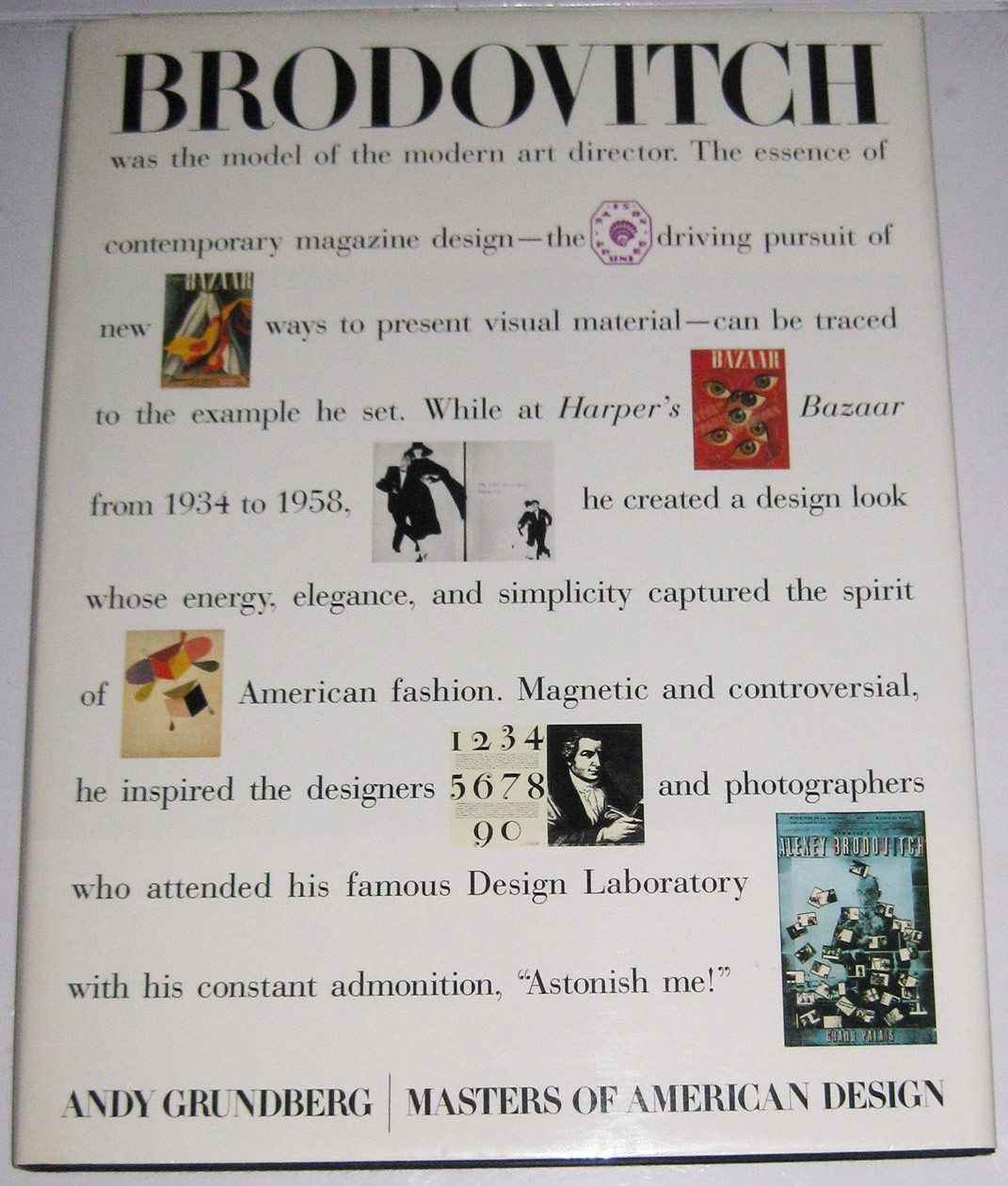Brodovitch hardback design book 9.25 in. X 12.25, mint condition