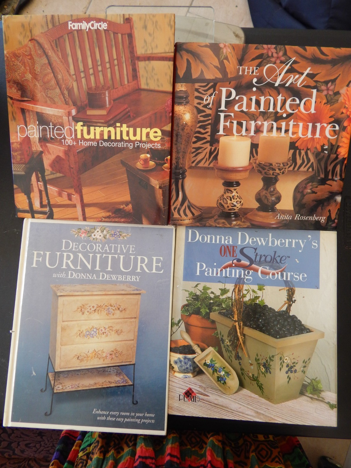 4 Books Lot on Painted Furniture, Accents: Donna Dewberry; Anita Rosenberg, More